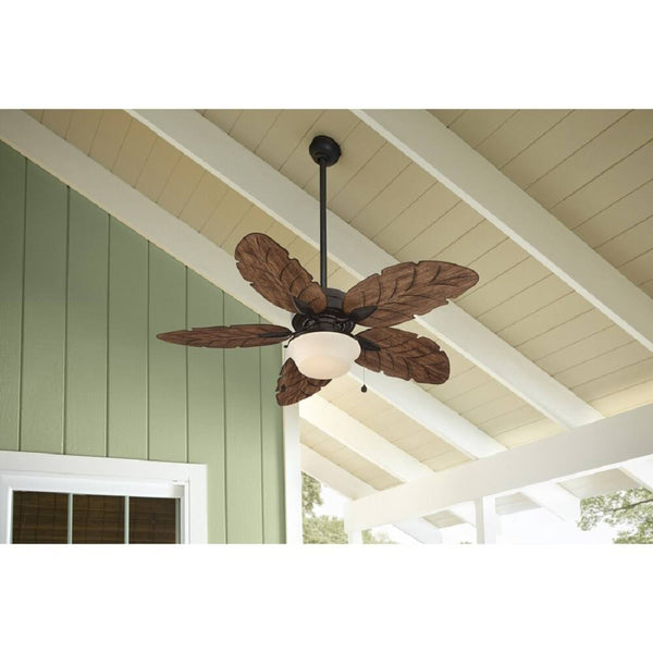 Harbor Breeze Waveport 52 in Weathered Bronze LED Indoor/Outdoor Ceiling Fan with Light (5 Blade)