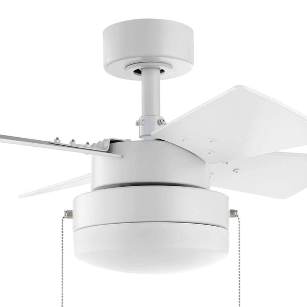 Hampton Bay YG922B MWH Metarie II 24 in. Indoor Matte White Ceiling Fan with Light