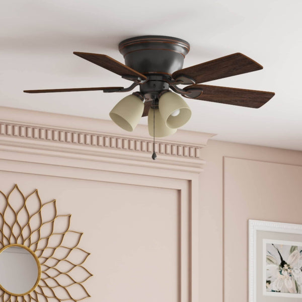 Harbor Breeze Centreville 42" Oil Rubbed Bronze Indoor Flush Mount Ceiling Fan
